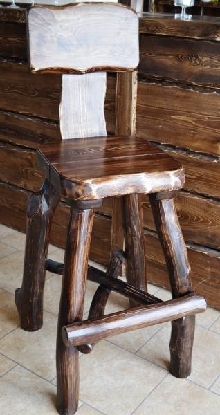 Krzesło barowe drewniane